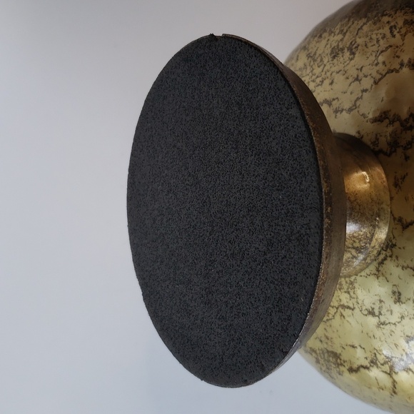 Copper Gold Distressed decorative scalloped compote holiday Afloral bowl - Picture 10 of 11